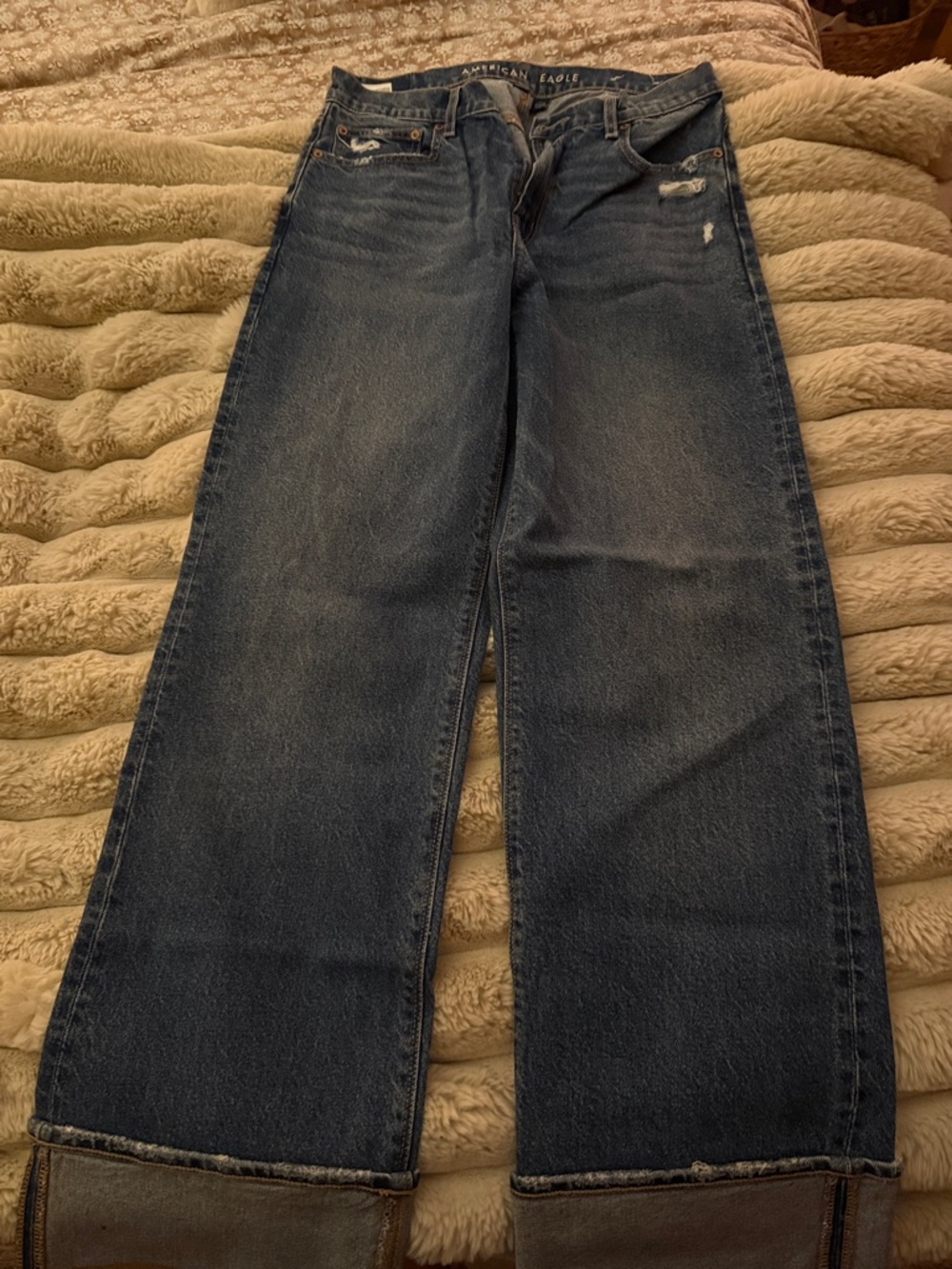 American Eagle Stovepipe Wide Leg Jeans